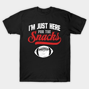 I'm Just Here For The Snacks Fantasy Football League Aesthetics Distressed Funny Gift T-Shirt